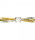 Ring 'Ma bien aimée' tweekleurig goud en diamanten image number 2