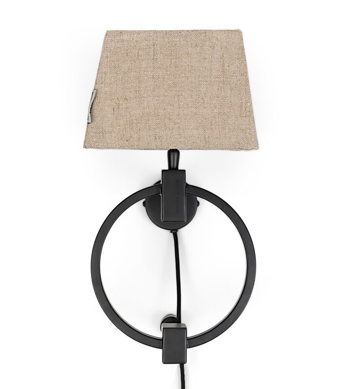 Wandlamp Binnen Met Snoer - Houston Wall Lamp incl Shade - Zwart image number 0
