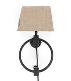 Wall Lamp Indoor With Cord - Houston Wall Lamp incl Shade - Black image number 0
