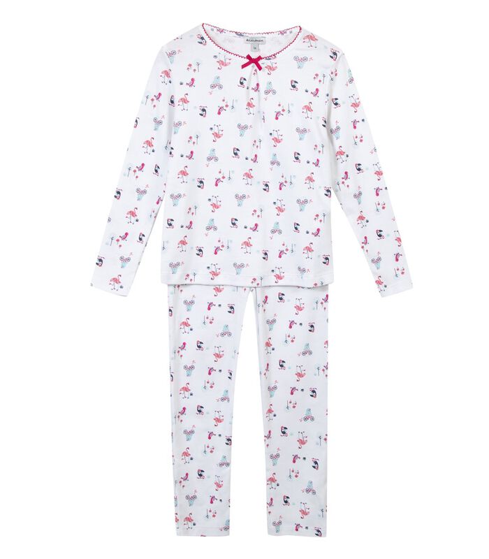 Pyjama long imprimé motif oiseaux image number 0