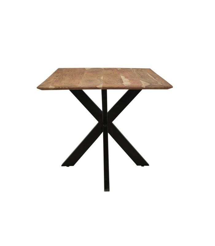 Nordic - Table de salle à manger - acacia - naturel - 160cm - rectangulaire - pied araignée - acier laqué image number 2