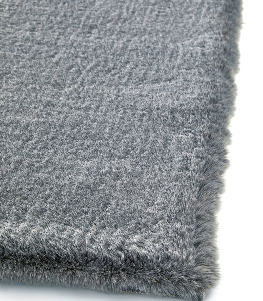 Gezellig faux bont tapijt - grijs