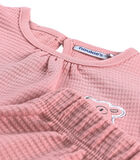 2-delige roze pyjama uit bio jersey image number 3