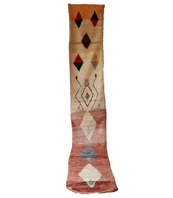 Tapis de couloir Berbere marocain pure laine 82 x 489 cm image number 0