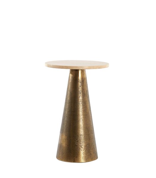 Table d'appoint Ynez - Sable/Bronze Antique - 29x29x43cm
