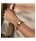 Mesh armband geel goud 'Maille Tubulaire' image number 2