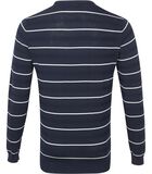 Pullover Stripe Donkerblauw image number 4