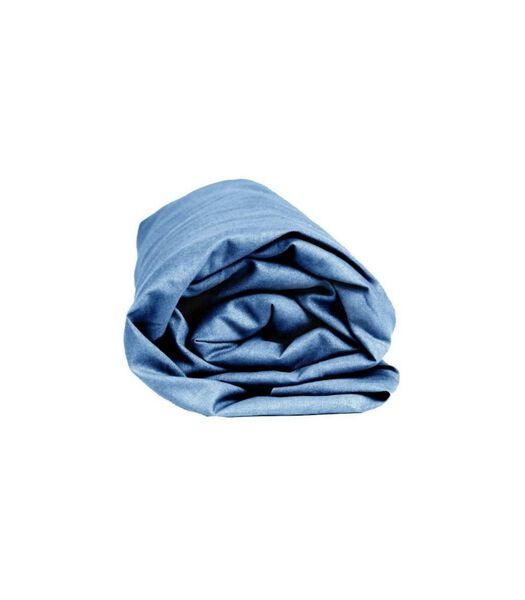 Drap-housse shadow blue jersey de coton