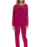 Pyjama indoor outfit broek top lange mouwen Karin image number 0