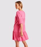 Roze wijde korte jurk Kimi Enoha image number 1