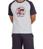 Pyjama short t-shirt Authentic Wear gris image number 2