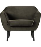 Fauteuil - Velours - Vert Chaud - 75x92x81  - Rocco image number 1