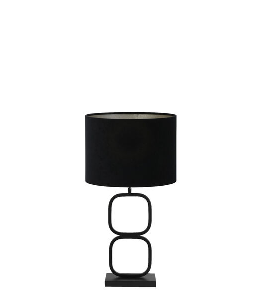 Lampe de table Lutika/Velours - Noir - Ø30x67cm