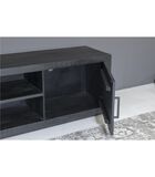 Black Omerta - Meuble TV - 180cm - mangue - noir - 2 portes - 2 niches - châssis acier image number 2