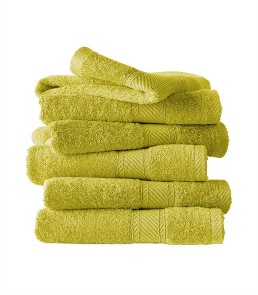 6 serviettes de bains Hélène warm olive