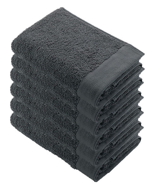 Lot de 6 Remade Cotton serviettes de bain 50x100 Gris