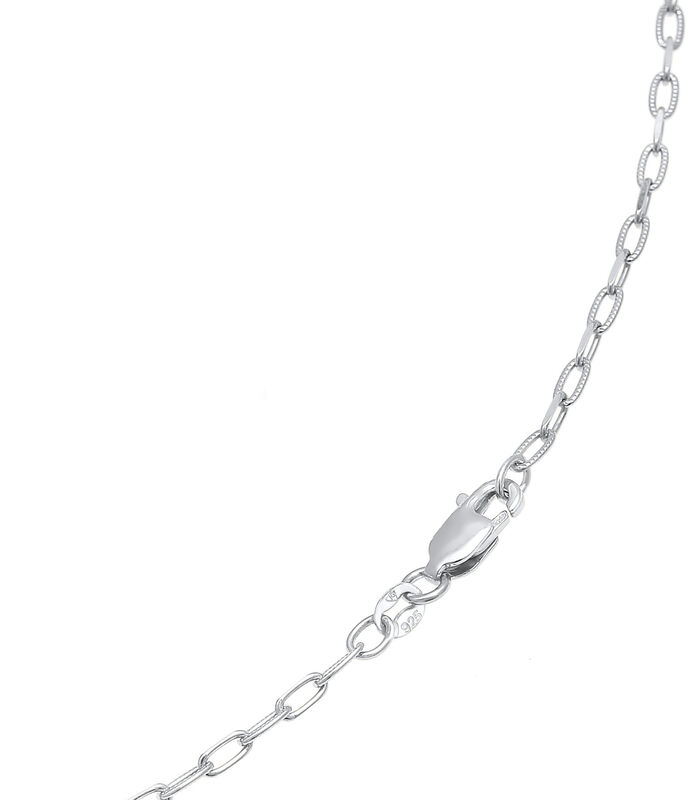 Halsketting Dames Choker Link Ketting Ovaal Trend Filigraan Basis In 925 Sterling Zilver Verguld image number 3