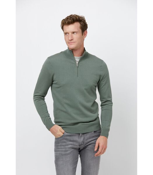 Half Zip Pullover Luxury Groen