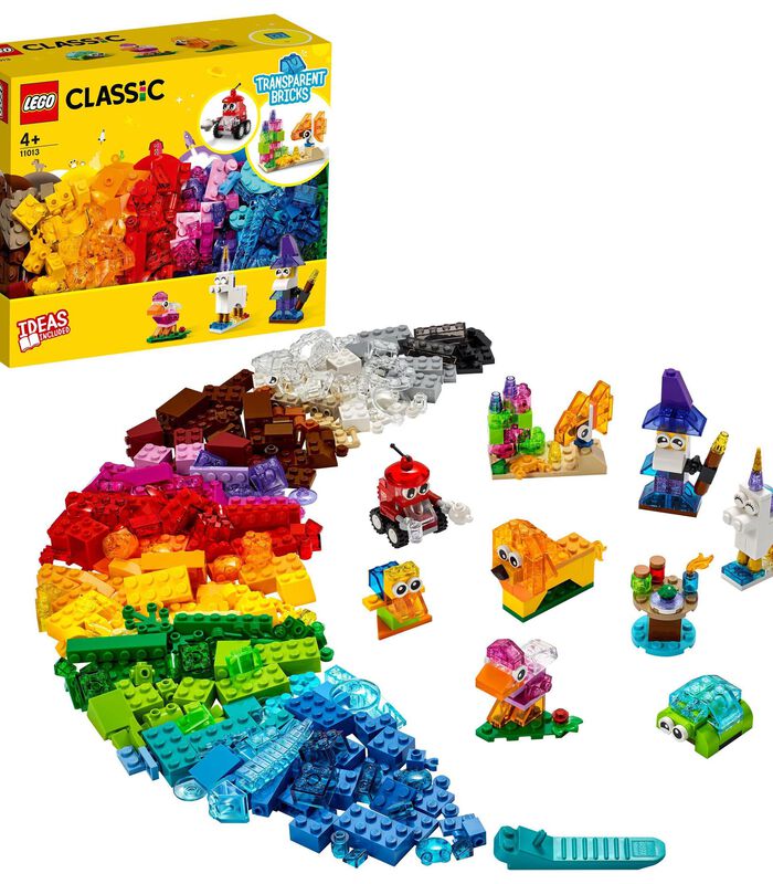 LEGO Classic 11013 Briques Transparentes CrÃ©atives Set Animaux image number 4