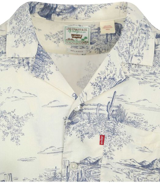 Levi's Overhemd Manches courtes Blanc cassé Sunset Vintage