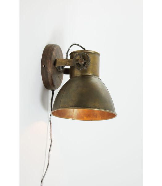 Wandlamp Elay - Antiek Brons - 20x18x19cm