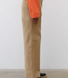 Pantalon large en fin velours de coupe Straight Fit courte image number 3