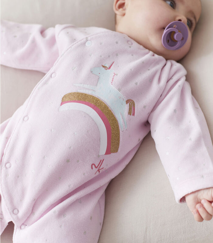 Pyjama dors-bien en velours lila image number 2