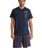 Pyjama short t-shirt col V JAndJ Lois image number 0
