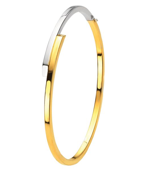Bracelet bangle en or bicolore 14k