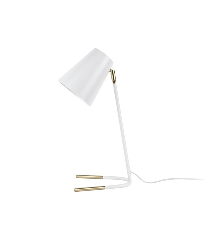 Tafellamp Noble - Metaal Wit met goud accent - 25x15,5x46cm image number 0