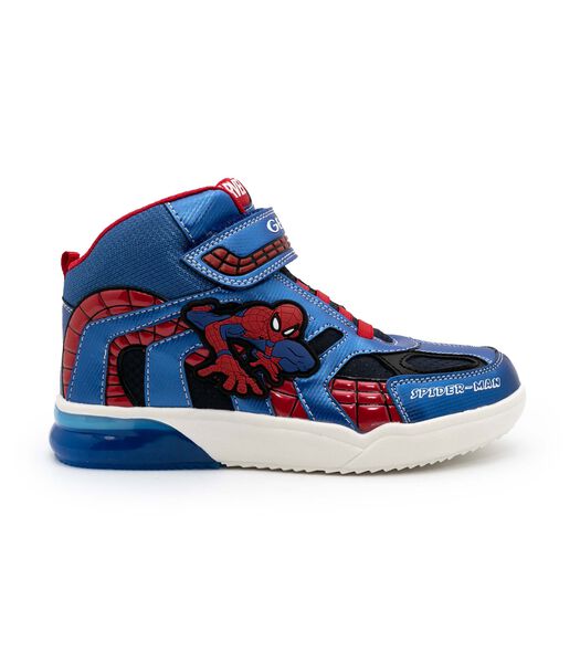 Sneakers Geox J Grayjay Spiderman Bleu Rouge