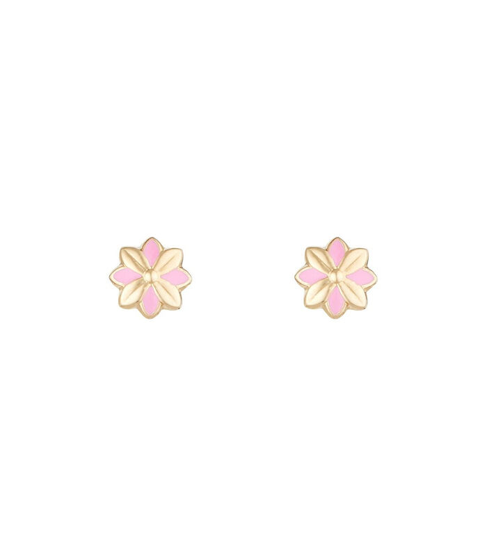 Boucles d'oreilles enfant "Jolies petites fleurs"  Or image number 0
