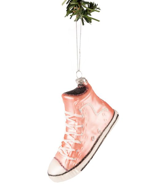 Kerstbal Sneaker Roze 11 cm