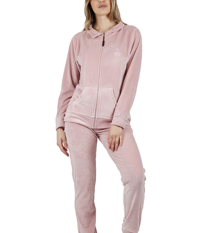 Pyjama loungewear broek jasje met rits Soft Home image number 0