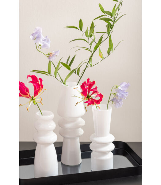 Vase déco Sparkle Straight - Blanc - Ø7,5cm