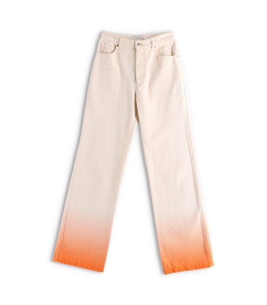 Monday Degradé - Witte en oranje jeans