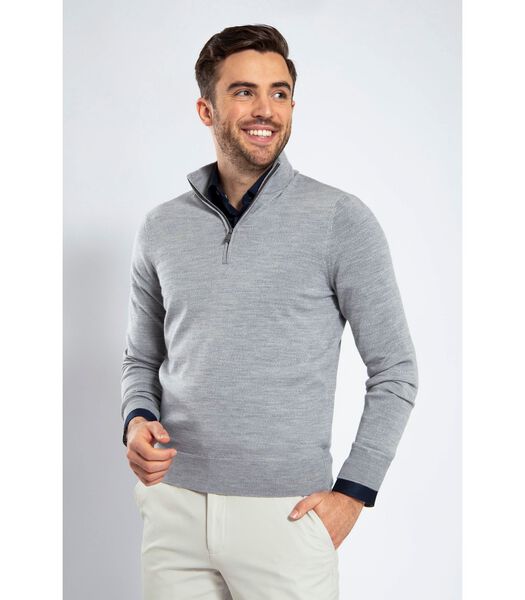Suitable Merino Half Zip Sweater Gris