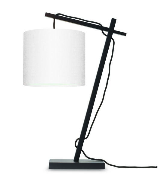 Lampe de table Andes - Bambou Noir/Blanc - 30x18x46cm