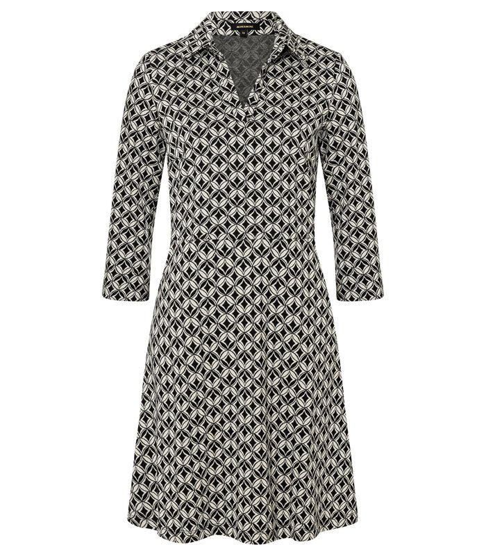 Jersey jurk met een modern jacquard dessin image number 1