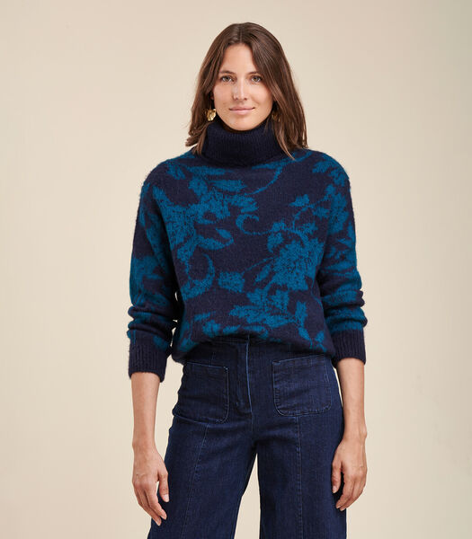 Jacquard Sweater, Turtleneck