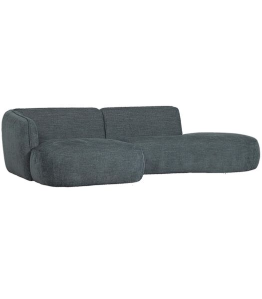 Chaise Longue Polly - Polyester - Blauw/Groen - 71x258x150/105