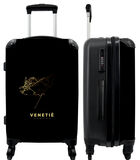 Handbagage Koffer met 4 wielen en TSA slot (Venetië - Goud - Plattegrond - Stadskaart - Kaarten) image number 0