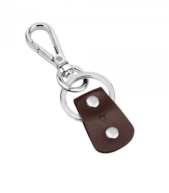 Porte-clés en acier et cuir PRESTIGE image number 0