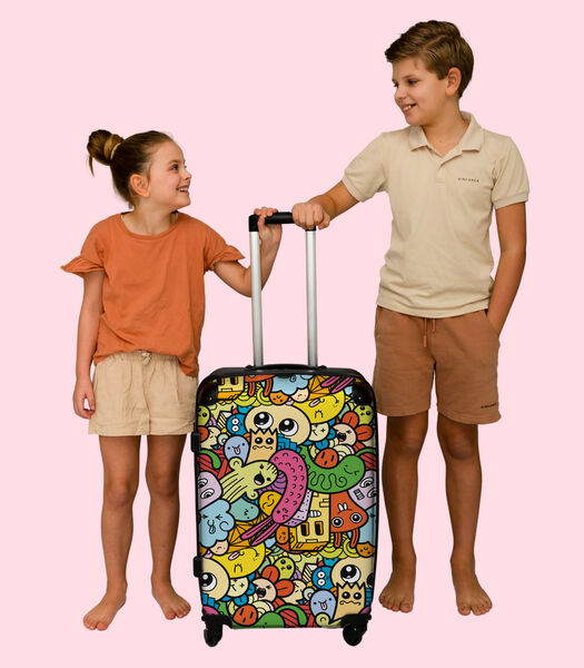 Handbagage Koffer met 4 wielen en TSA slot (Patronen - Regenboog - Design)