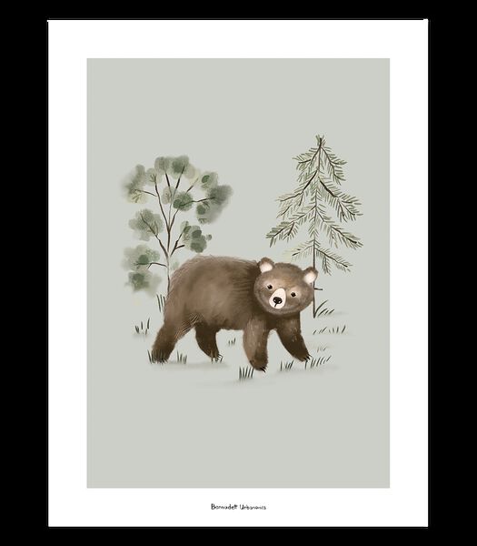 Affiche seule petit ours Kharu, Lilipinso
