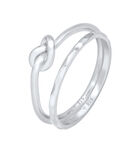Ring Dames Duo Knot Trend Basic Minimal In 925 Sterling Zilver Verguld image number 4