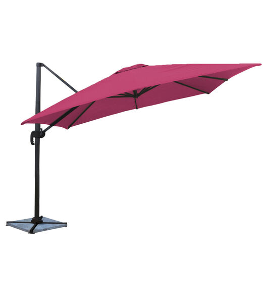 Offset paraplu MOLOKAI vierkant 3x3m fuchsia