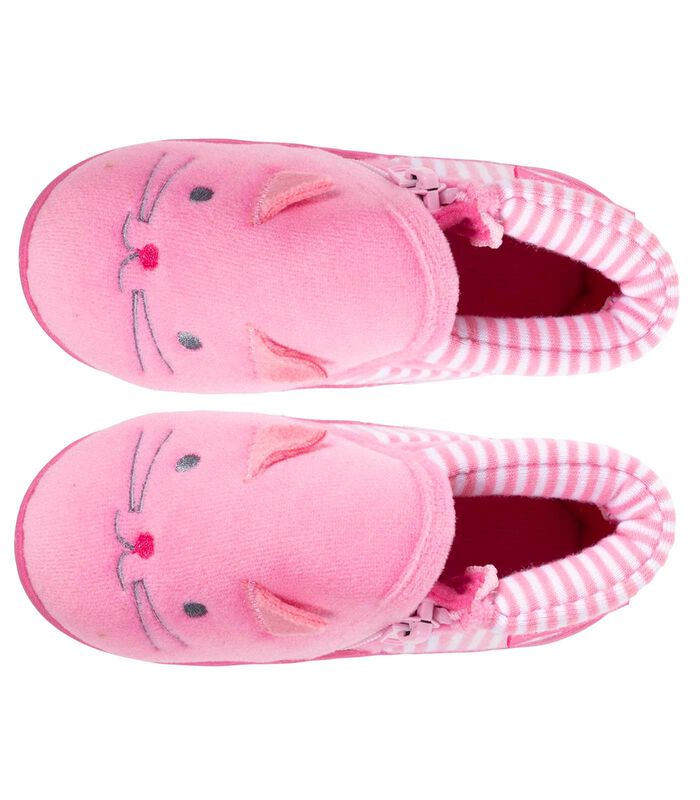 Chaussons Bottillons Zip Rose Chat image number 1