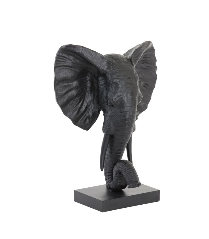 Ornament Elephant - Zwart - 38.5x19.5x49cm image number 2
