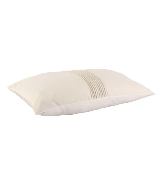 Coussin Leather Look - Blanc - 50x30cm